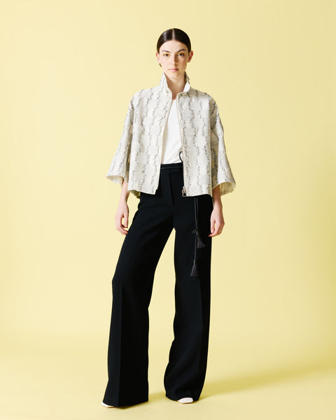 Wide Leg Pants in Wool Double-Face