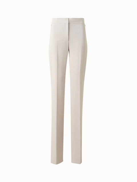 Straight Linen Double-Face Pants