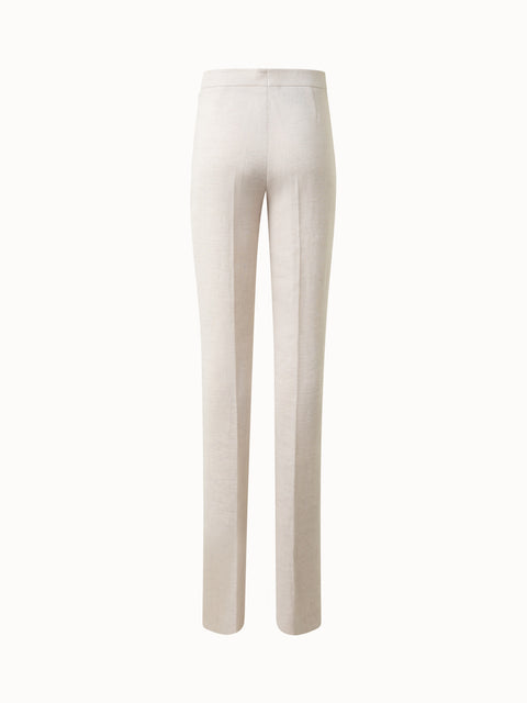 Straight Linen Double-Face Pants