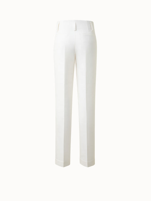 Tapered Cotton Silk Double-Face Pants