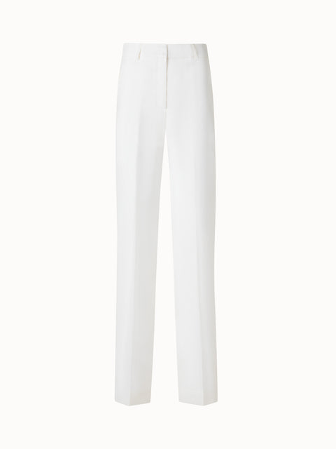 Wide Straight Silk Pants