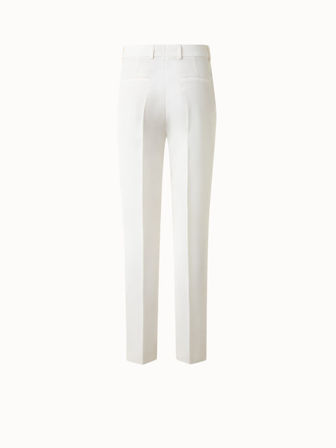 Flared Shantung Silk Pants