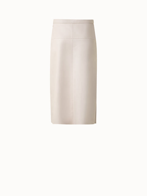 Lamb Nappa Leather Pencil Skirt