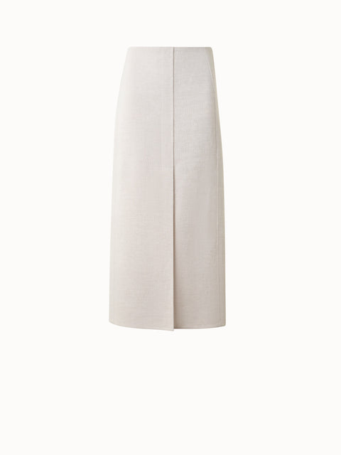 Midi Skirt in Linen Double-Face