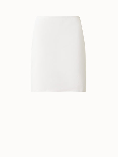 Short Pencil Skirt in Cotton Double-Face