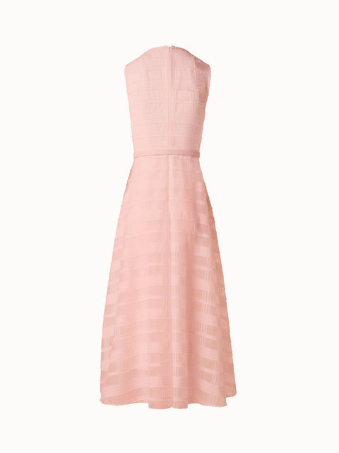 Fit-and-Flare Midi Dress in Cotton Organza