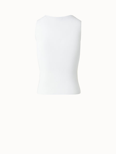 Cotton Viscose Rib Sleeveless Top