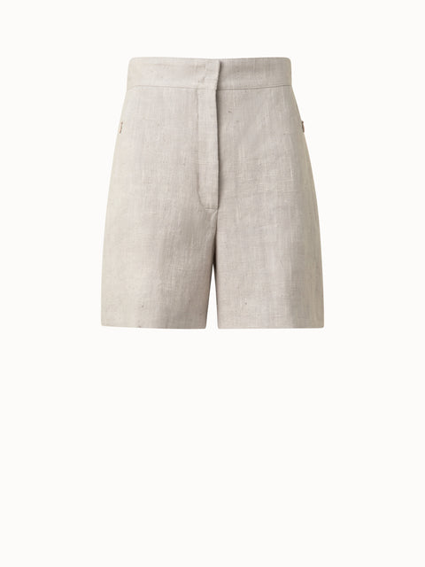 Washed Raw Linen Shorts