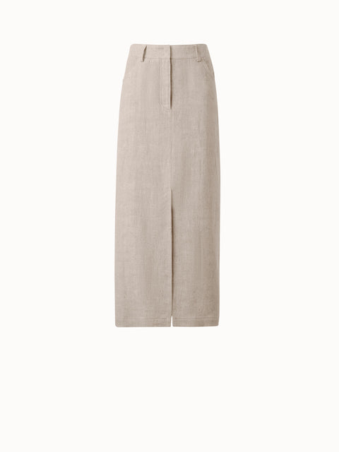 Long Pencil Skirt in Linen