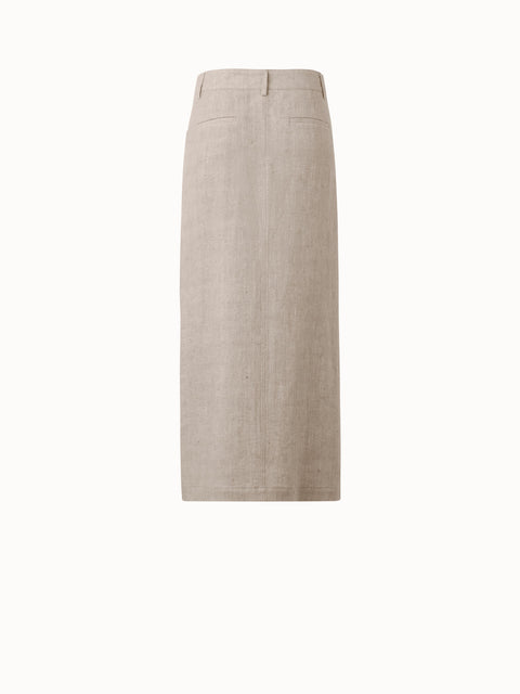 Long Pencil Skirt in Linen