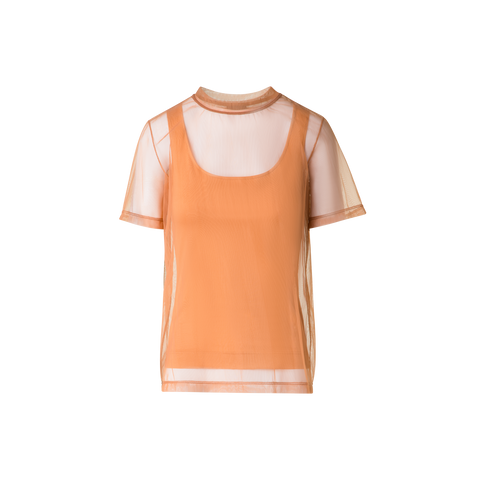 Sheer Tulle T-Shirt with Tank Top