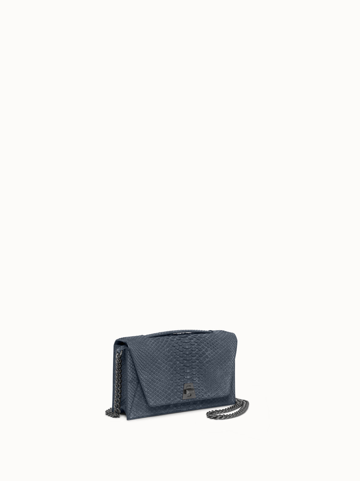 Anouk - City Bag in Python Nubuck Leather in Green by Akris