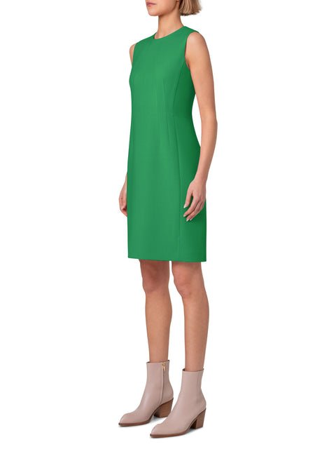 Sheath Dress in Wool Crêpe Double-Face