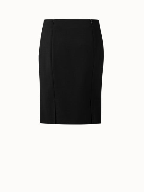 Double Face Wool Pencil Skirt