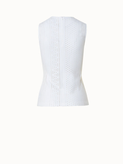 Perforated Stretch Jersey Top