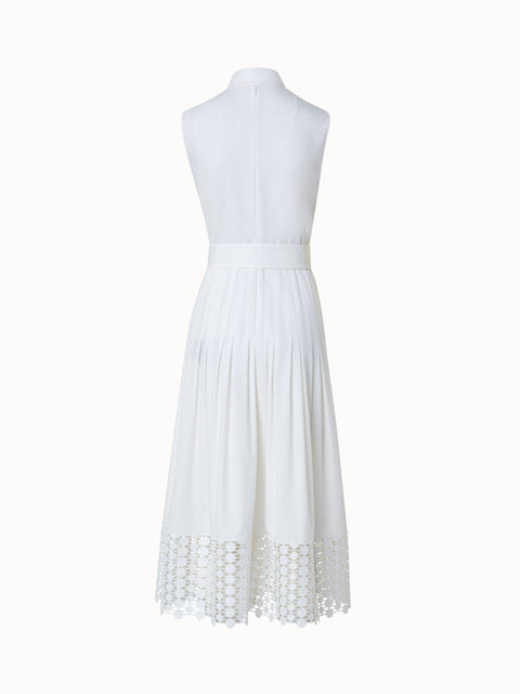 Cotton Poplin Dress with Kaleidoscope Dot Embroidery