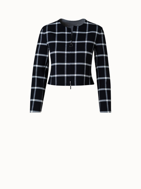Reversible Checked Wool Double-Face Jacket