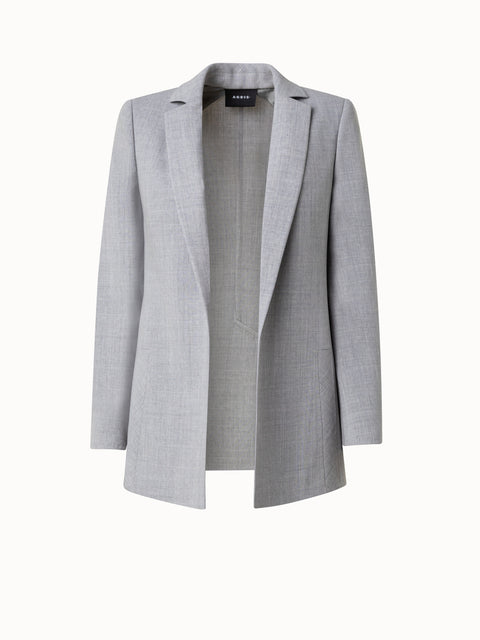 Wool Double-Face Blazer with Elongated Lapel