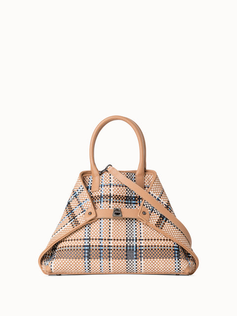 Small Woven Leather Tote