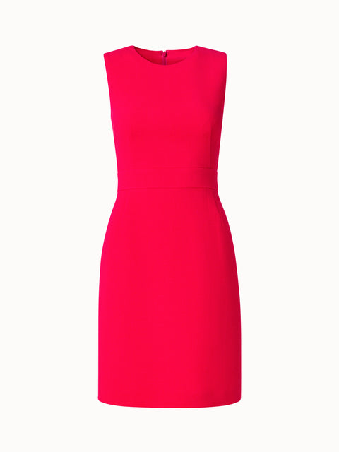 Wool Crêpe Double-Face Sheath Dress