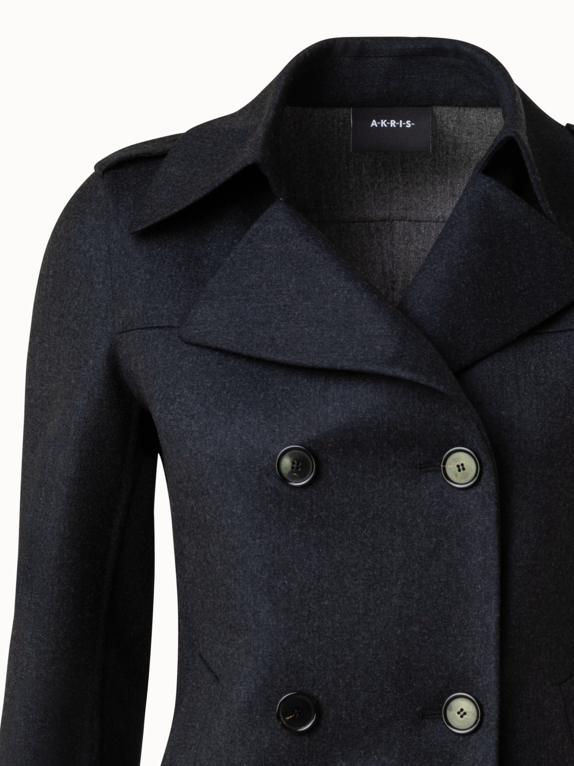 Wool Stretch Double-Face Peacoat