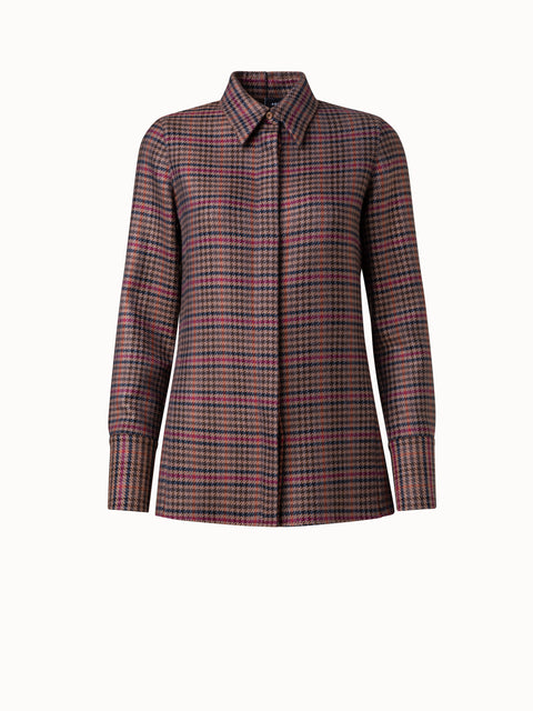 Checked Wool Blouse