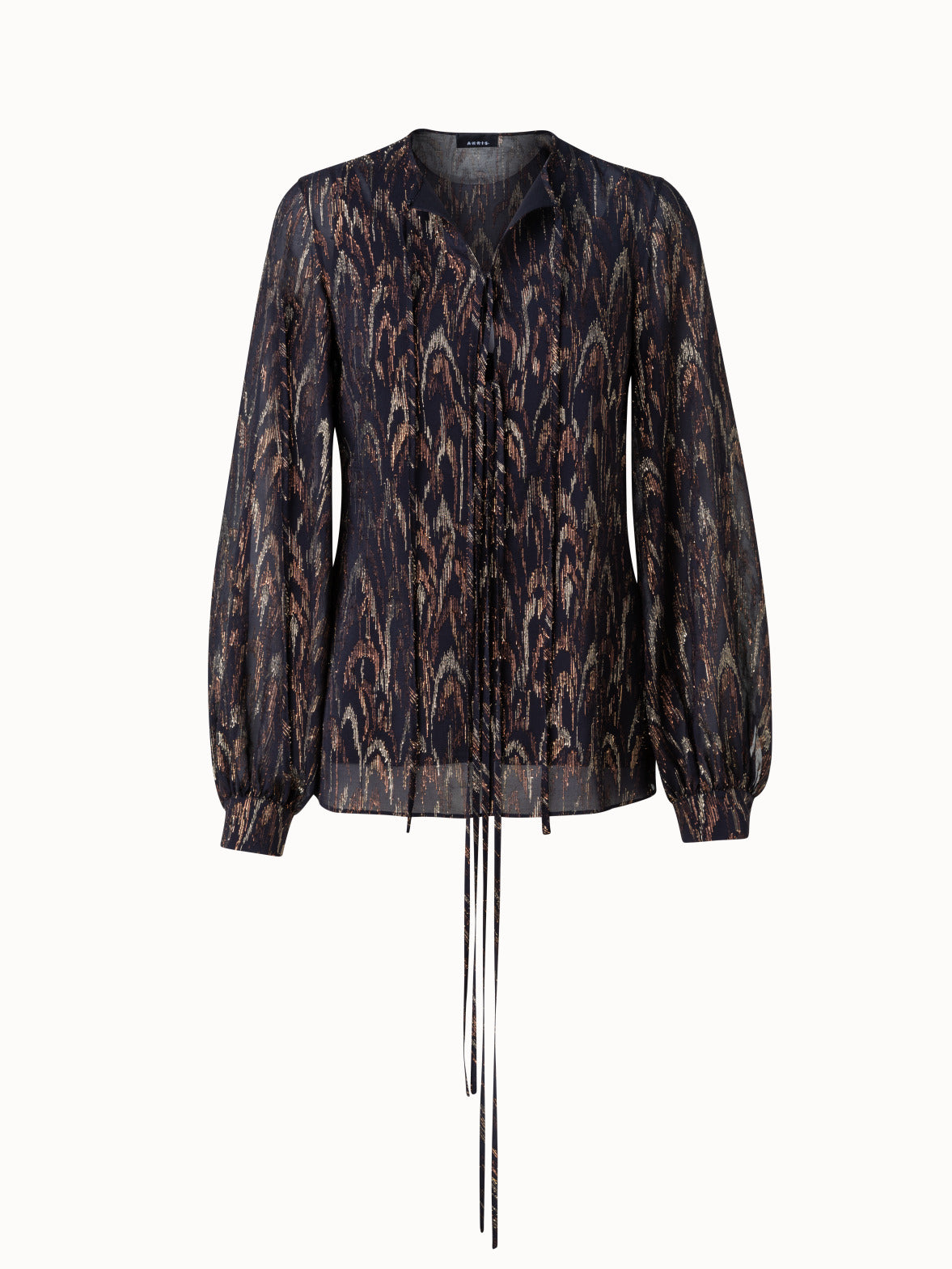 Silk Lurex Jacquard Blouse