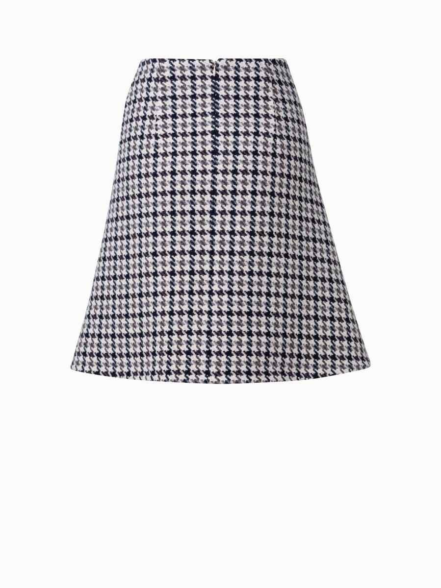 Knee length black hotsell and white houndstooth skirt