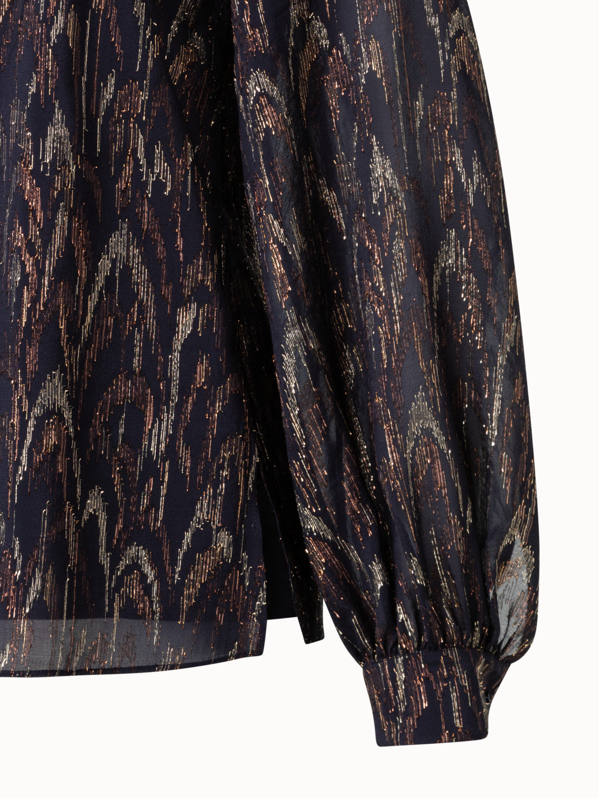 Silk Lurex Jacquard Blouse