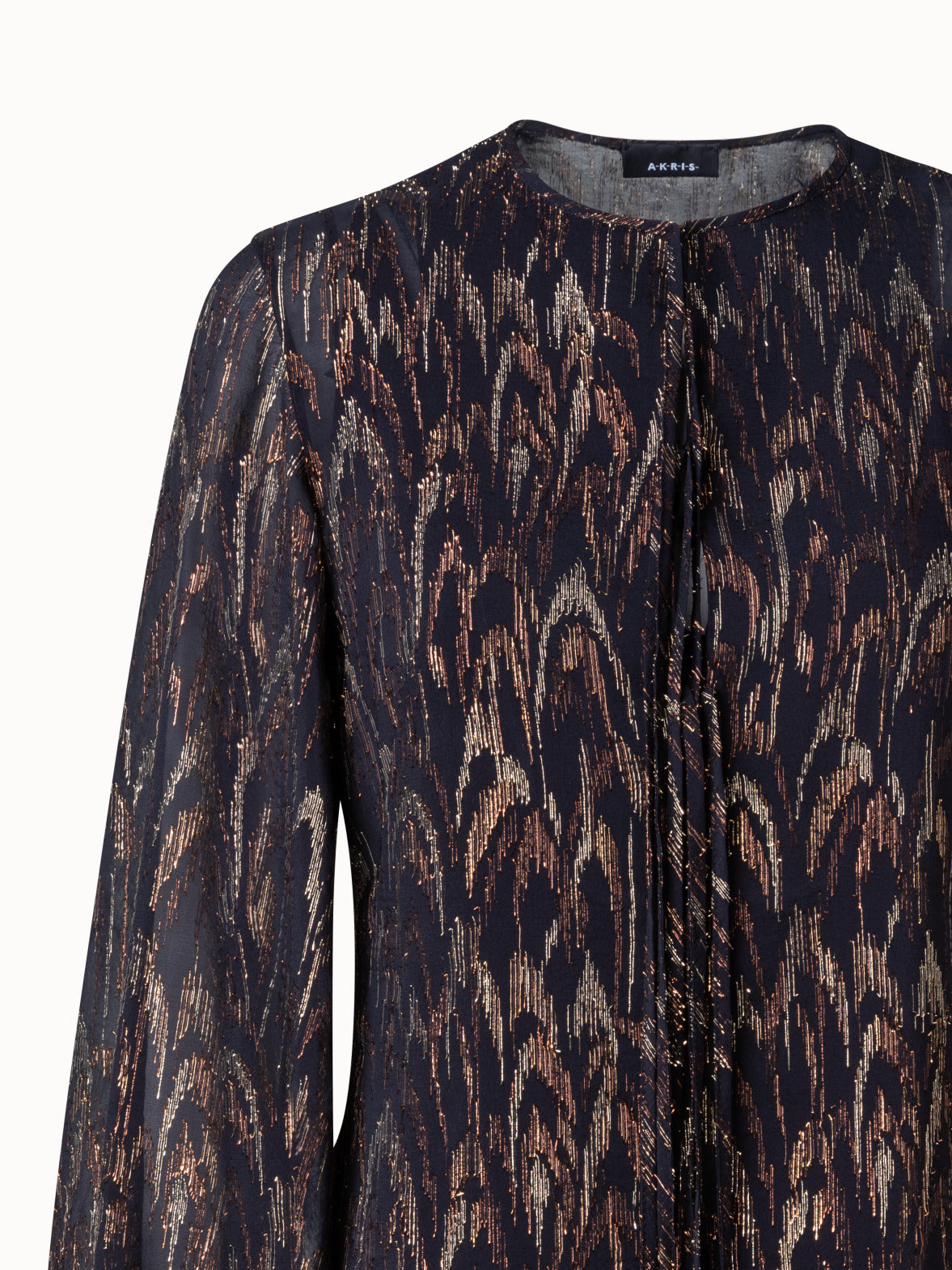 Silk Lurex Jacquard Blouse