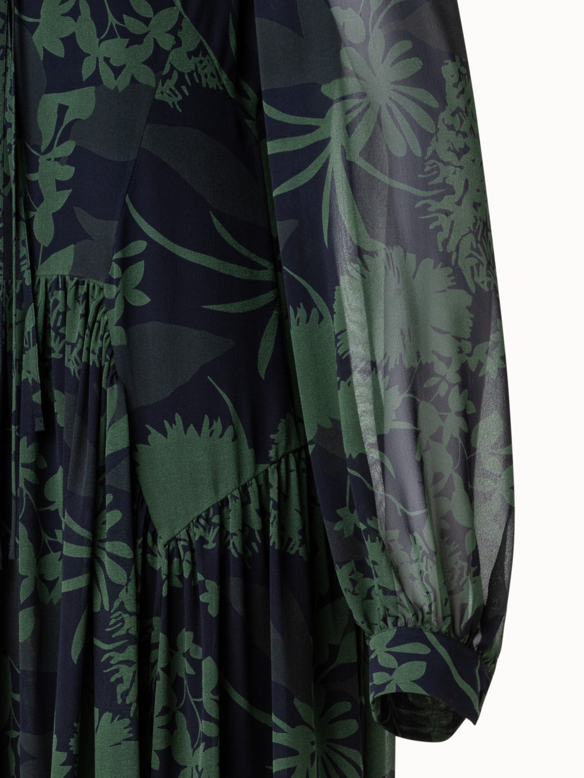 Floral Slip Dress With Slit, Green Summer Dress, Silk Midi Dress, Floral  Long Sleeves Dress, Summer Dress Slit, Floral Midi Dress, -  Canada