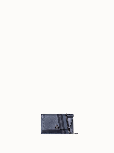 Medium Ai Top Handle Bag in Leather with 3D Superimposed Letters Print