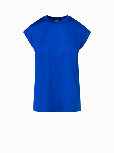Silk Jersey T-Shirt with Cap Sleeves