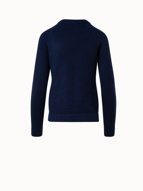 100% Cashmere Two-Tone Knit Sweater