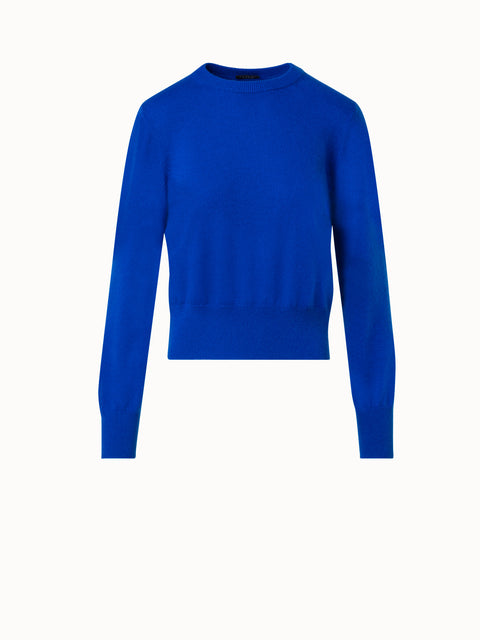 Short O-Neck Sweater in 100% Cashmere