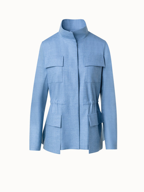 Flannel Jacket in Stretch Wool