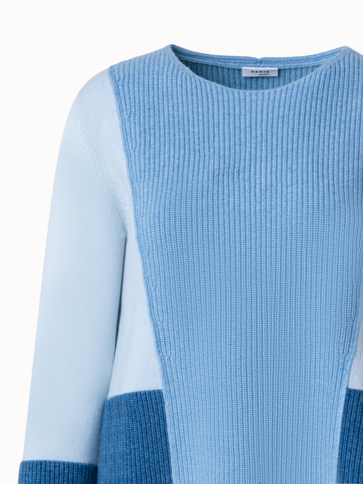 Color Block Merino Cashmere Blend Sweater