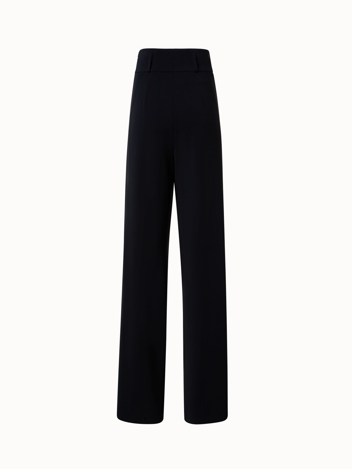 SEER DOUBLE KNIT WIDE SLACKS(BLACK) - レディース