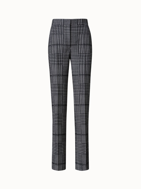 Tailored High-Waisted Glen Check Pants