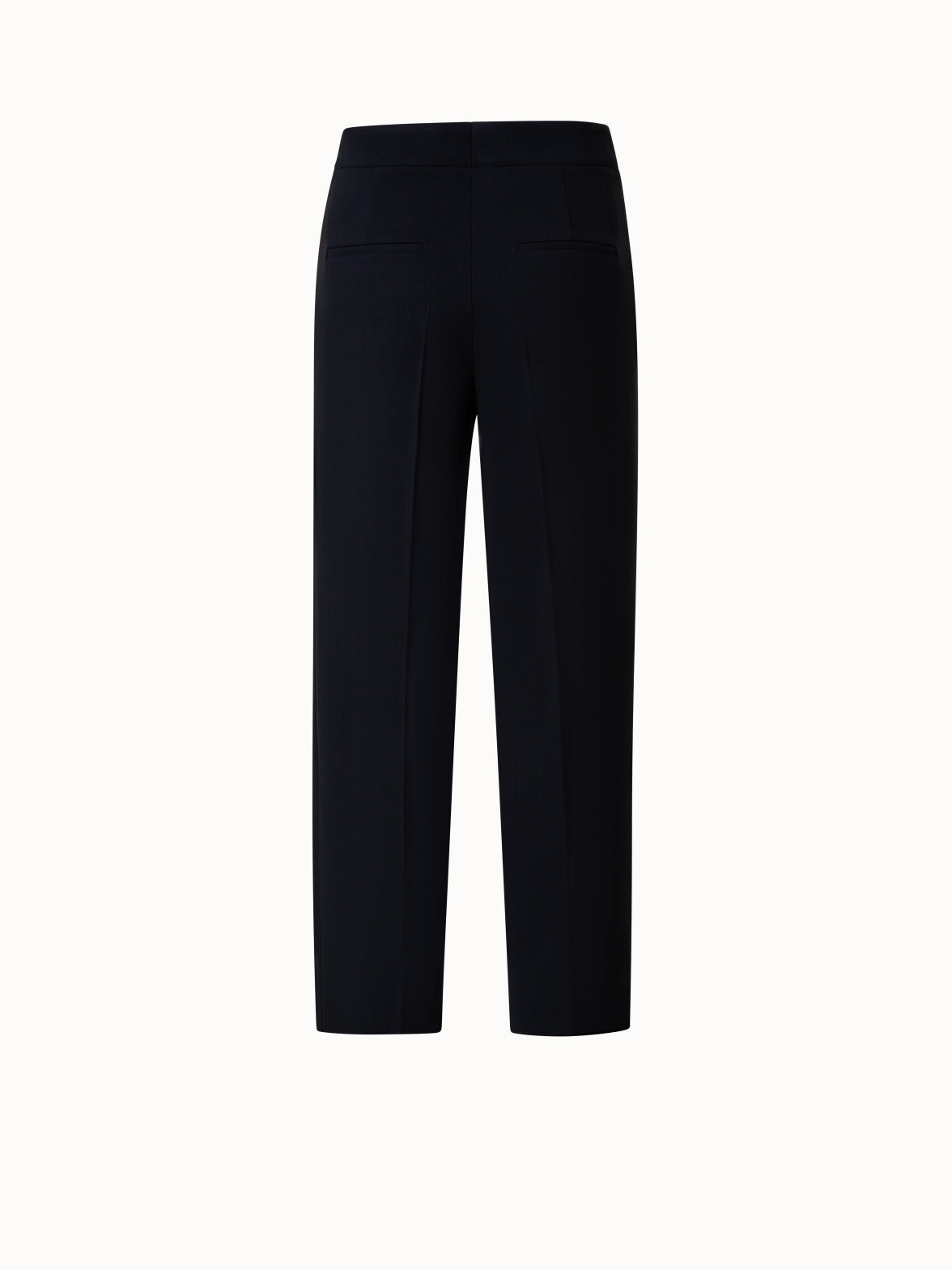Black Knitted Cropped Drop Crotch Pants Made of Wool