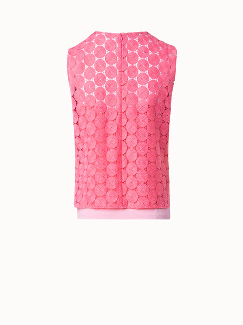 Sleeveless Top in Dot Embroidery
