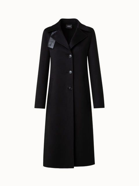 Women's cashmere coat Long Trench Coat black Woolen coat, Color:black, 2 :  : Clothing, Shoes & Accessories