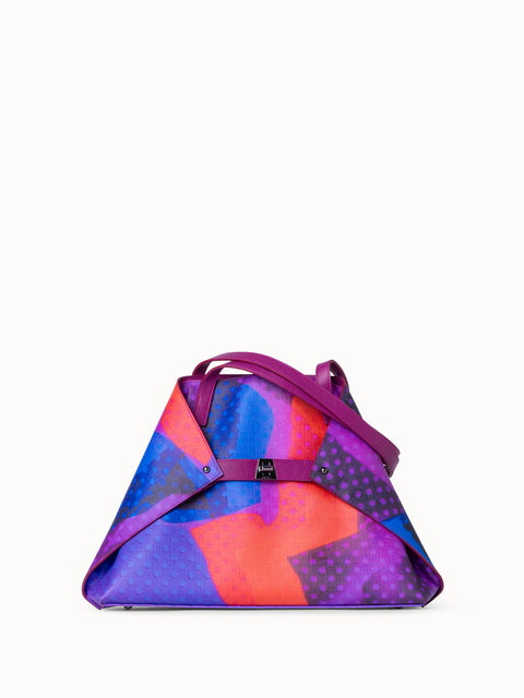 Small Ai Shoulder Bag with Superimposition Print
