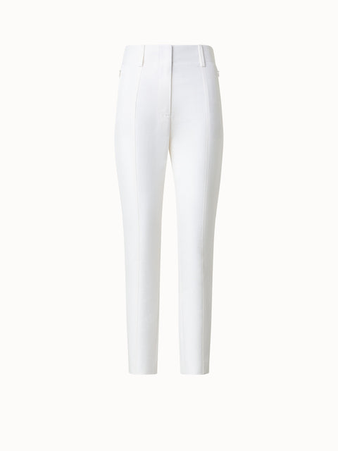 Cotton Silk Double-Face Slim Pants
