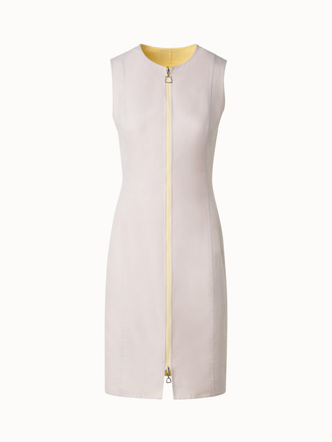 Reversible Cotton Double-Face Bi-Color Sheath Dress