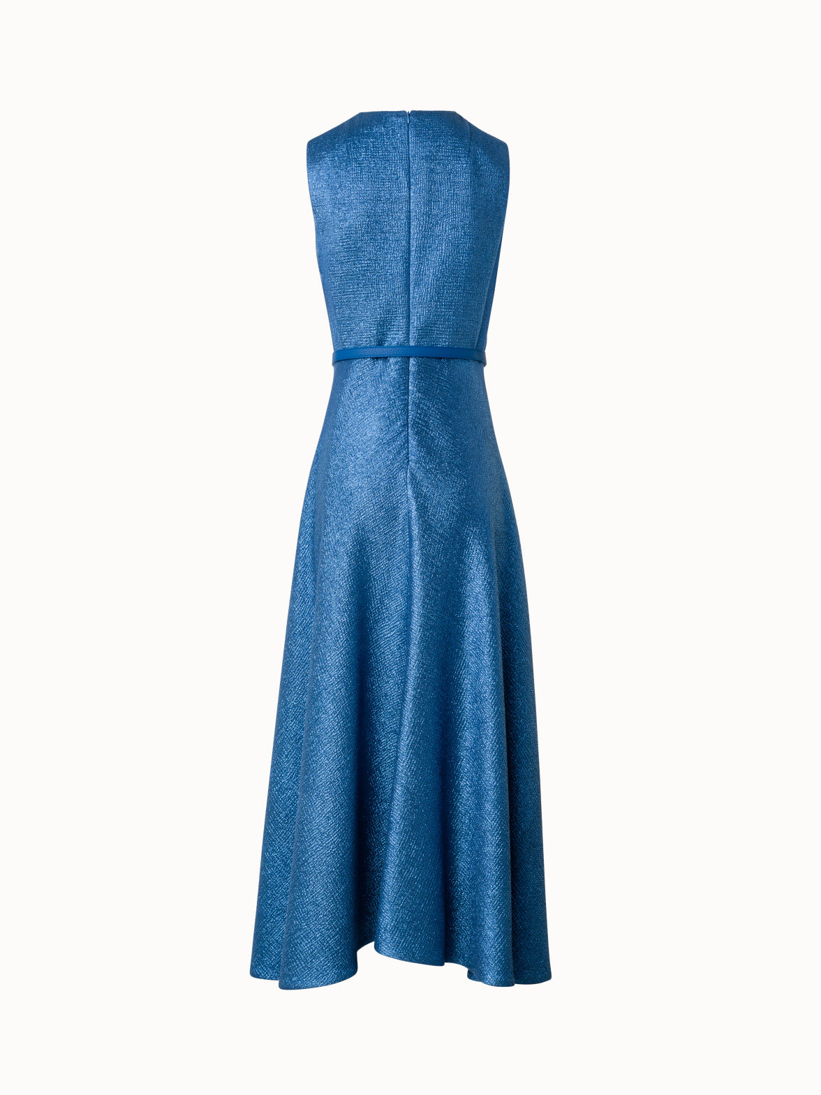 Akris Punto Elbow Sleeve Zip Front deals A Line Dress Royal Blue - 6