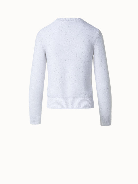 Linen Cotton Sequins Knit Sweater