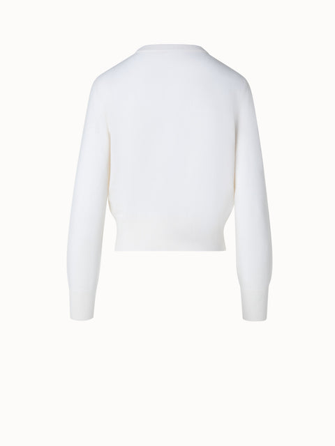 Short O-Neck Sweater in 100% Cashmere