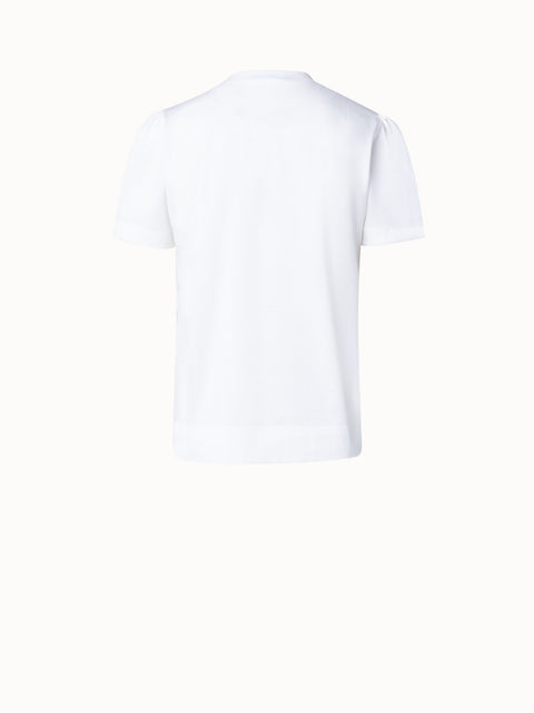 Puff Sleeves T-Shirt in Cotton Jersey