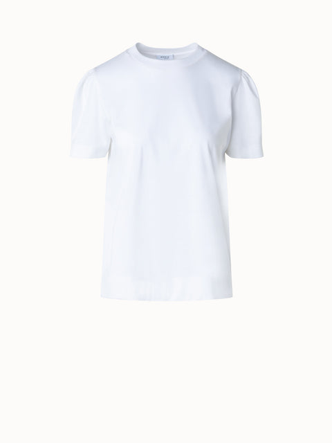 Puff Sleeves T-Shirt in Cotton Jersey